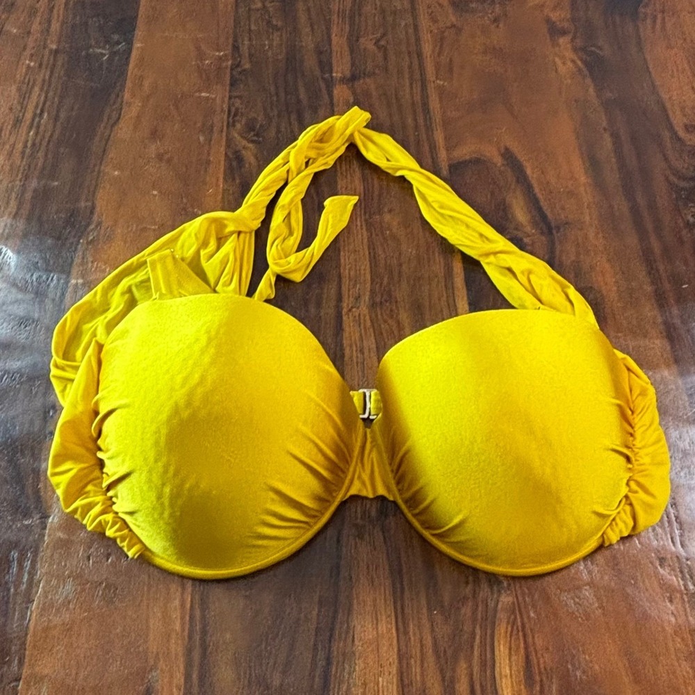 GabiFresh x Swimsuits For All Yellow Underwire Wrap Bikini Top 20G/H 64-1950-1